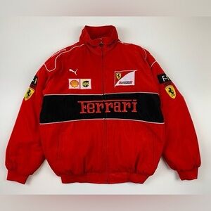 Ferrari Red and Black Logo Jacket